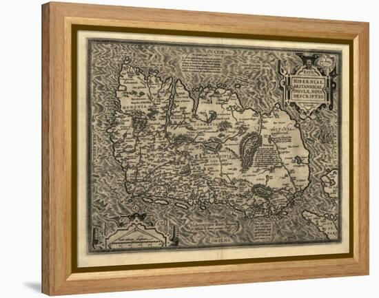 Ortelius's Map of Ireland, 1598-Library of Congress-Framed Premier Image Canvas