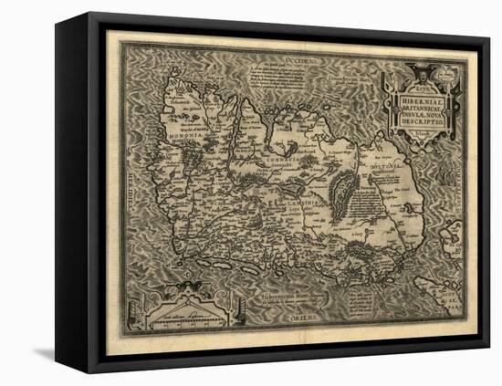Ortelius's Map of Ireland, 1598-Library of Congress-Framed Premier Image Canvas