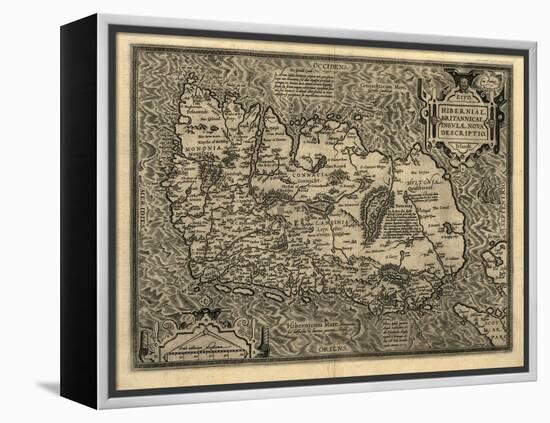 Ortelius's Map of Ireland, 1598-Library of Congress-Framed Premier Image Canvas