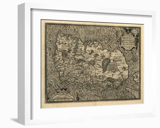 Ortelius's Map of Ireland, 1598-Library of Congress-Framed Photographic Print