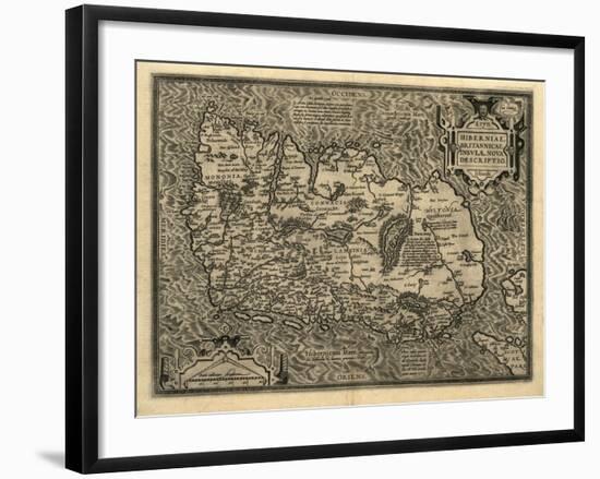 Ortelius's Map of Ireland, 1598-Library of Congress-Framed Photographic Print