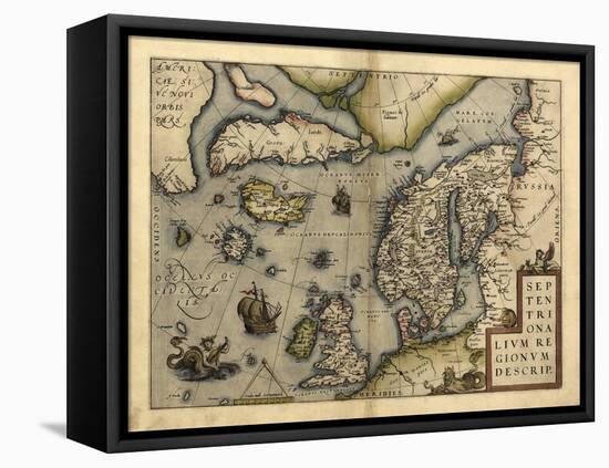 Ortelius's Map of Northern Europe, 1570-Library of Congress-Framed Premier Image Canvas