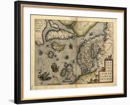 Ortelius's Map of Northern Europe, 1570-Library of Congress-Framed Photographic Print