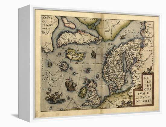 Ortelius's Map of Northern Europe, 1570-Library of Congress-Framed Premier Image Canvas