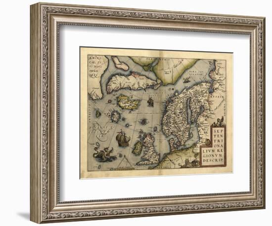 Ortelius's Map of Northern Europe, 1570-Library of Congress-Framed Photographic Print
