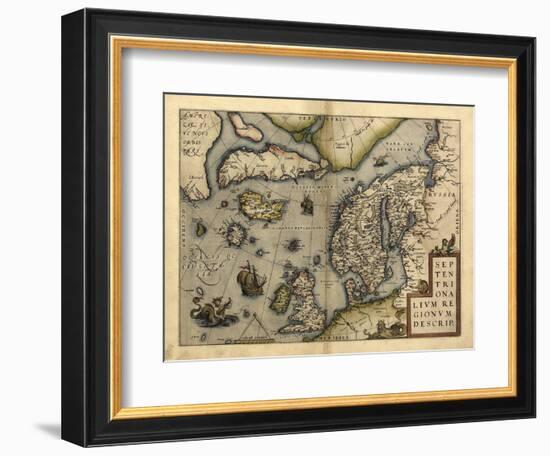 Ortelius's Map of Northern Europe, 1570-Library of Congress-Framed Photographic Print