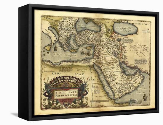 Ortelius's Map of Ottoman Empire, 1570-Library of Congress-Framed Premier Image Canvas