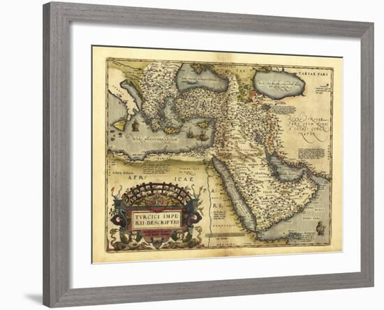 Ortelius's Map of Ottoman Empire, 1570-Library of Congress-Framed Photographic Print