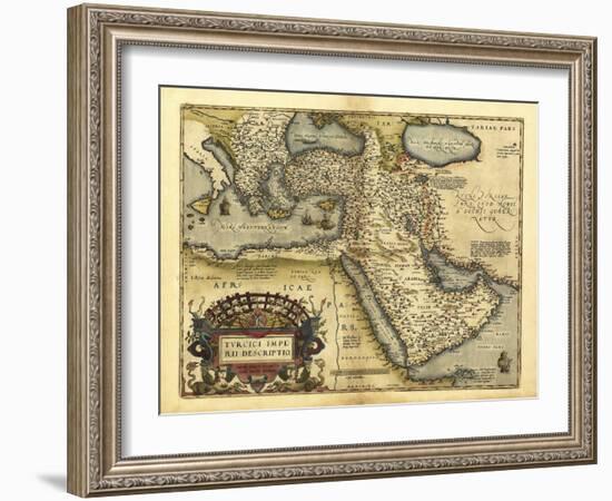 Ortelius's Map of Ottoman Empire, 1570-Library of Congress-Framed Photographic Print