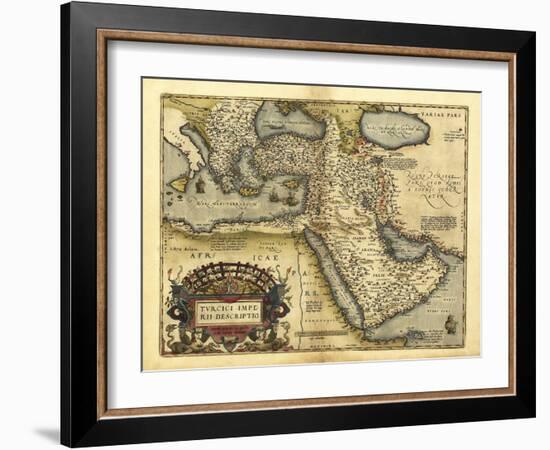 Ortelius's Map of Ottoman Empire, 1570-Library of Congress-Framed Photographic Print