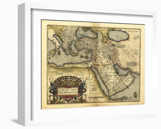 Ortelius's Map of Ottoman Empire, 1570-Library of Congress-Framed Photographic Print