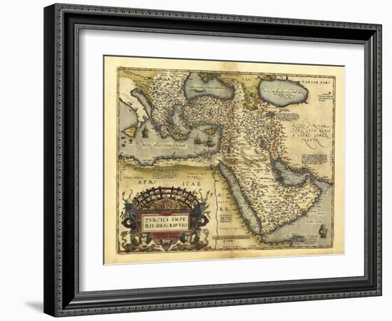 Ortelius's Map of Ottoman Empire, 1570-Library of Congress-Framed Photographic Print