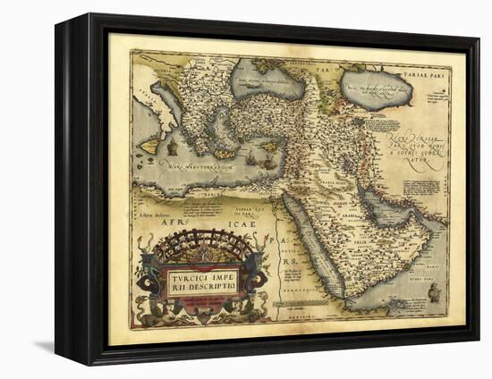 Ortelius's Map of Ottoman Empire, 1570-Library of Congress-Framed Premier Image Canvas