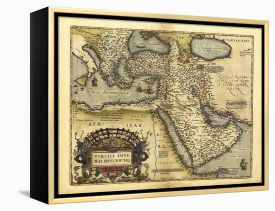 Ortelius's Map of Ottoman Empire, 1570-Library of Congress-Framed Premier Image Canvas
