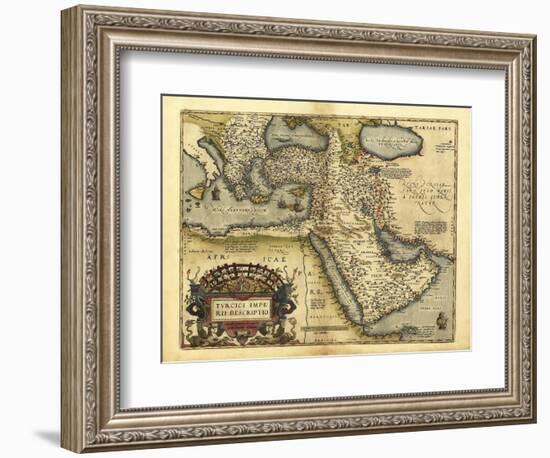 Ortelius's Map of Ottoman Empire, 1570-Library of Congress-Framed Photographic Print