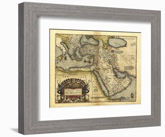 Ortelius's Map of Ottoman Empire, 1570-Library of Congress-Framed Photographic Print
