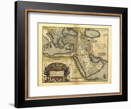 Ortelius's Map of Ottoman Empire, 1570-Library of Congress-Framed Photographic Print