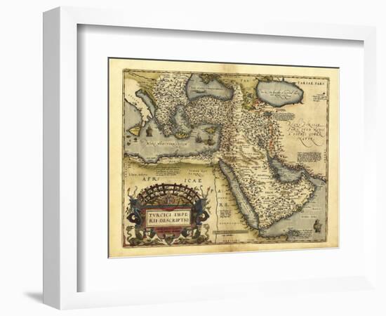 Ortelius's Map of Ottoman Empire, 1570-Library of Congress-Framed Photographic Print