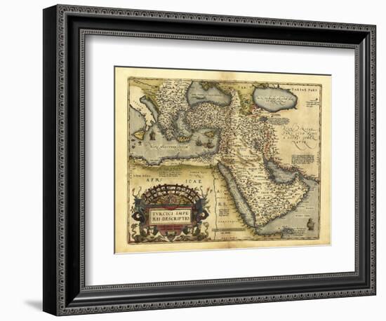 Ortelius's Map of Ottoman Empire, 1570-Library of Congress-Framed Photographic Print