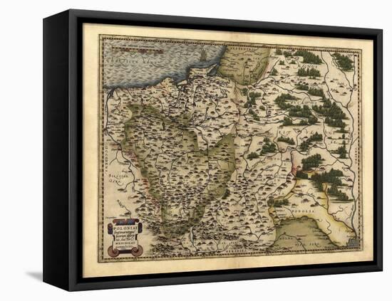 Ortelius's Map of Poland, 1570-Library of Congress-Framed Premier Image Canvas