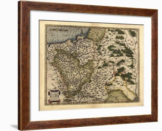 Ortelius's Map of Poland, 1570-Library of Congress-Framed Photographic Print