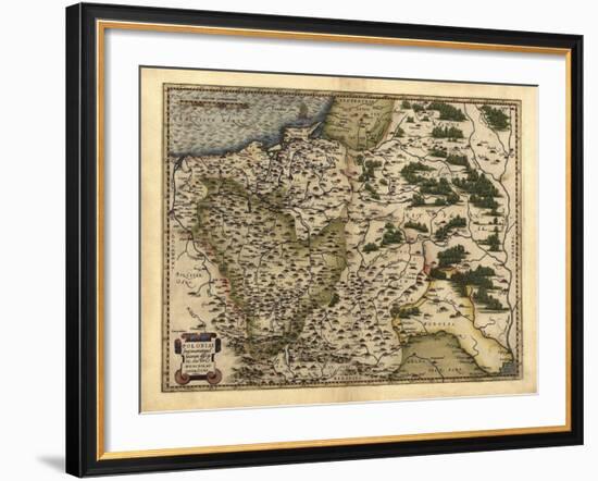 Ortelius's Map of Poland, 1570-Library of Congress-Framed Photographic Print