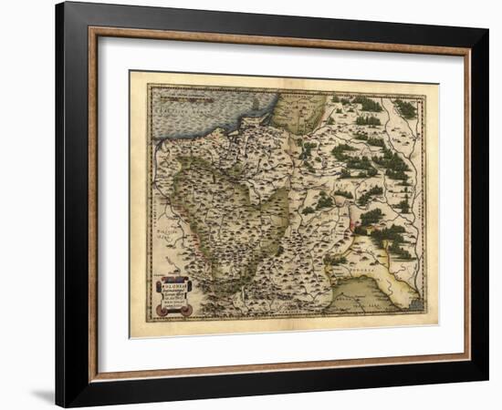 Ortelius's Map of Poland, 1570-Library of Congress-Framed Photographic Print