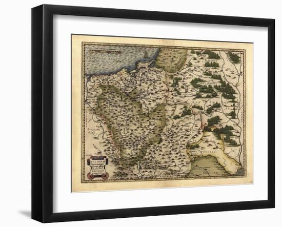 Ortelius's Map of Poland, 1570-Library of Congress-Framed Photographic Print