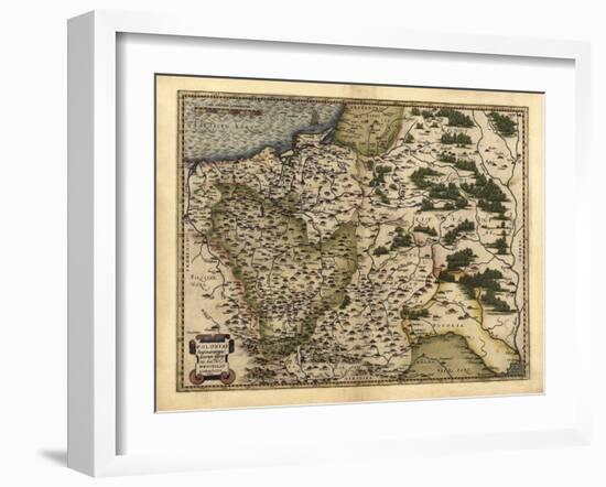 Ortelius's Map of Poland, 1570-Library of Congress-Framed Photographic Print