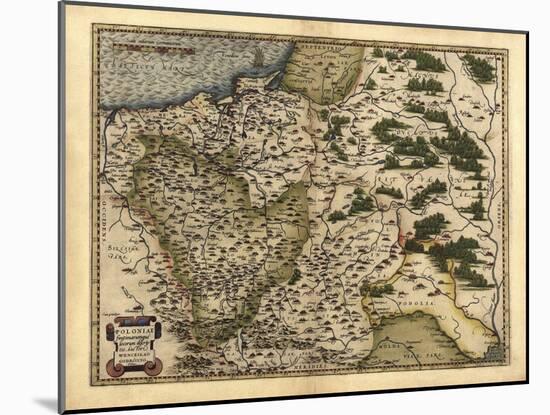 Ortelius's Map of Poland, 1570-Library of Congress-Mounted Photographic Print