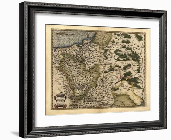 Ortelius's Map of Poland, 1570-Library of Congress-Framed Photographic Print