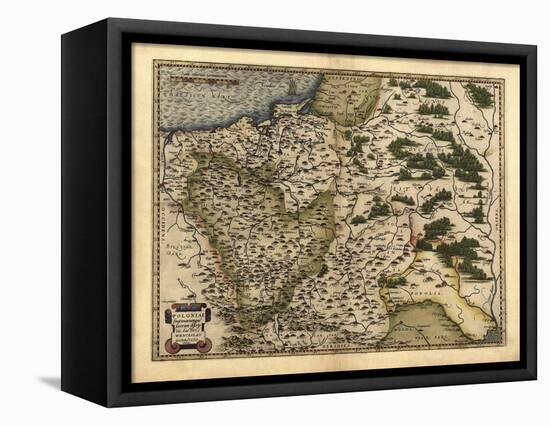 Ortelius's Map of Poland, 1570-Library of Congress-Framed Premier Image Canvas