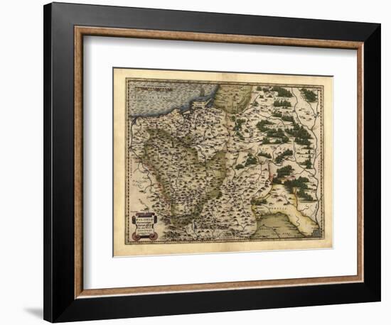 Ortelius's Map of Poland, 1570-Library of Congress-Framed Photographic Print