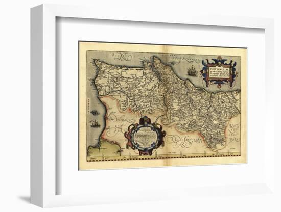 Ortelius's Map of Portugal, 1570-Library of Congress-Framed Photographic Print