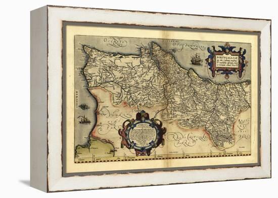 Ortelius's Map of Portugal, 1570-Library of Congress-Framed Premier Image Canvas