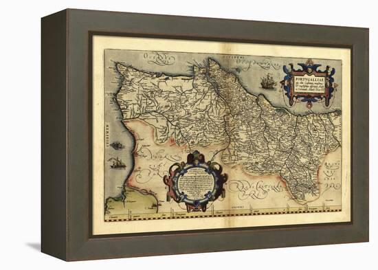 Ortelius's Map of Portugal, 1570-Library of Congress-Framed Premier Image Canvas