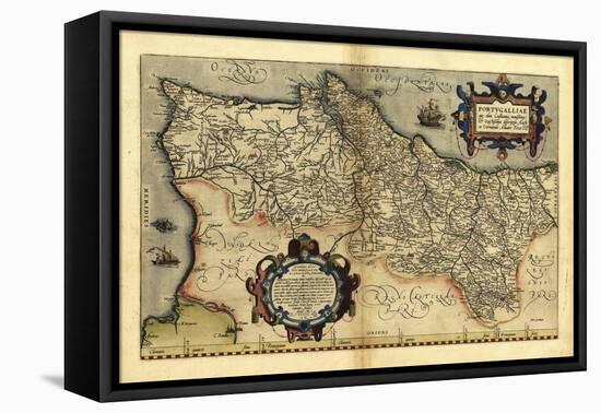 Ortelius's Map of Portugal, 1570-Library of Congress-Framed Premier Image Canvas