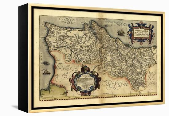 Ortelius's Map of Portugal, 1570-Library of Congress-Framed Premier Image Canvas