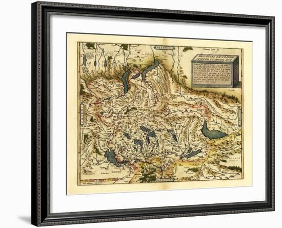 Ortelius's Map of Switzerland, 1570-Library of Congress-Framed Photographic Print