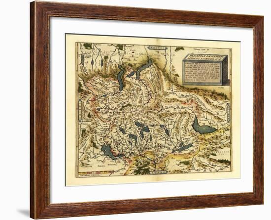 Ortelius's Map of Switzerland, 1570-Library of Congress-Framed Photographic Print