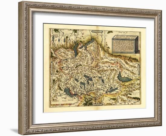 Ortelius's Map of Switzerland, 1570-Library of Congress-Framed Photographic Print