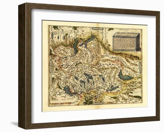 Ortelius's Map of Switzerland, 1570-Library of Congress-Framed Photographic Print