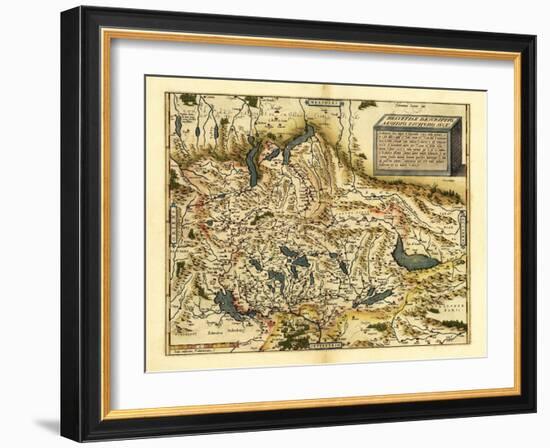 Ortelius's Map of Switzerland, 1570-Library of Congress-Framed Photographic Print