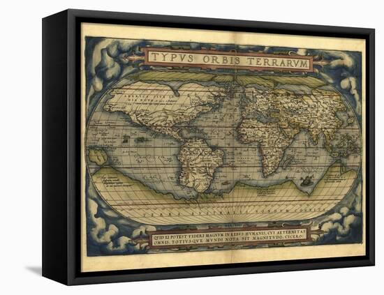 Ortelius's World Map, 1570-Library of Congress-Framed Premier Image Canvas