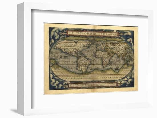 Ortelius's World Map, 1570-Library of Congress-Framed Photographic Print