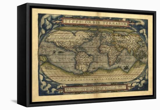 Ortelius's World Map, 1570-Library of Congress-Framed Premier Image Canvas