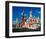 Orthodox Church with State Historical Museum and Kremlin Tower on Red Square, Moscow, Russia-null-Framed Art Print