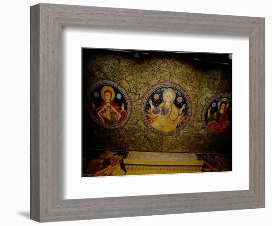 Orthodox Icons on Ceiling of Church in St. Paul and Peter's Cathedral, Constanta, Romania-Cindy Miller Hopkins-Framed Photographic Print