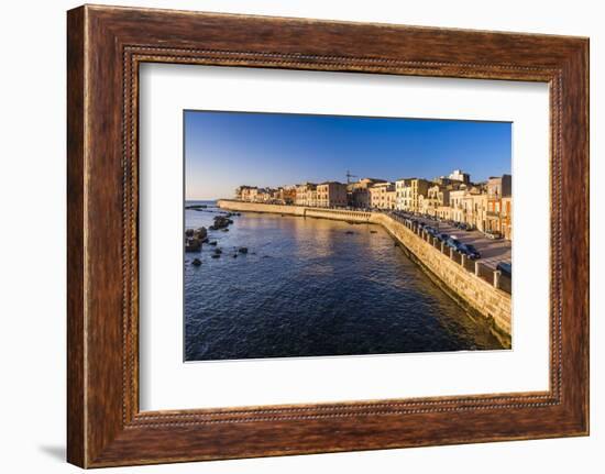 Ortigia (Ortygia) Island at Sunrise, Syracuse (Siracusa), Sicily, Italy, Mediterranean, Europe-Matthew Williams-Ellis-Framed Photographic Print