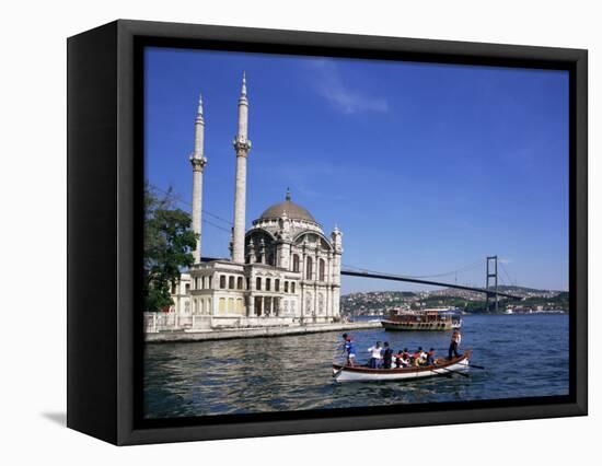 Ortokoye Mosque and Bosphorus, Istanbul, Turkey, Eurasia-Charles Bowman-Framed Premier Image Canvas